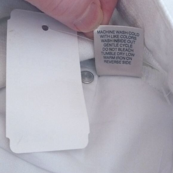 Christopher & Banks Size 10 Womens Capri Pants White Floral Embroidery Stretch - Picture 5 of 16